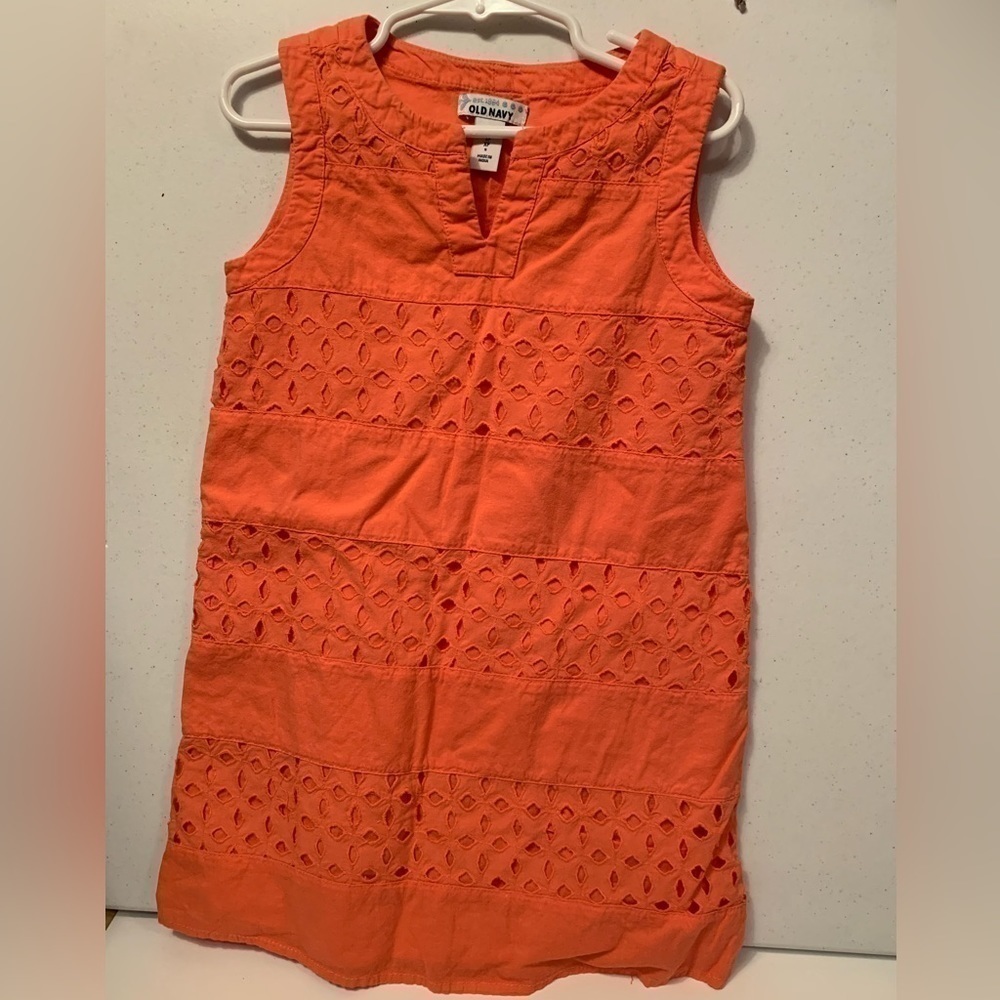 Old Navy Eyelet Peach Girls XS Dress